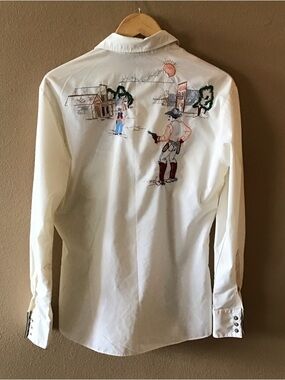 Vintage Kennington Rocking K Ranchwear Western Wear Embroidered Shirt